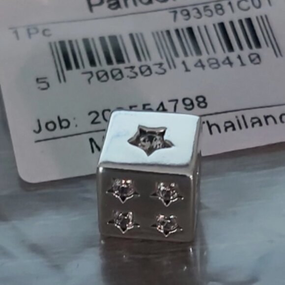 Authentic PANDORA Sterling Silver Lucky Dice Charm 793581C01 - Picture 10 of 10